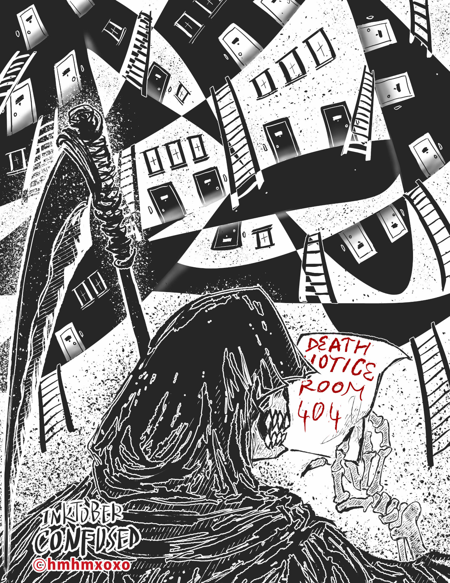 Death Notice: Room 404 — 03 Original ink submission
