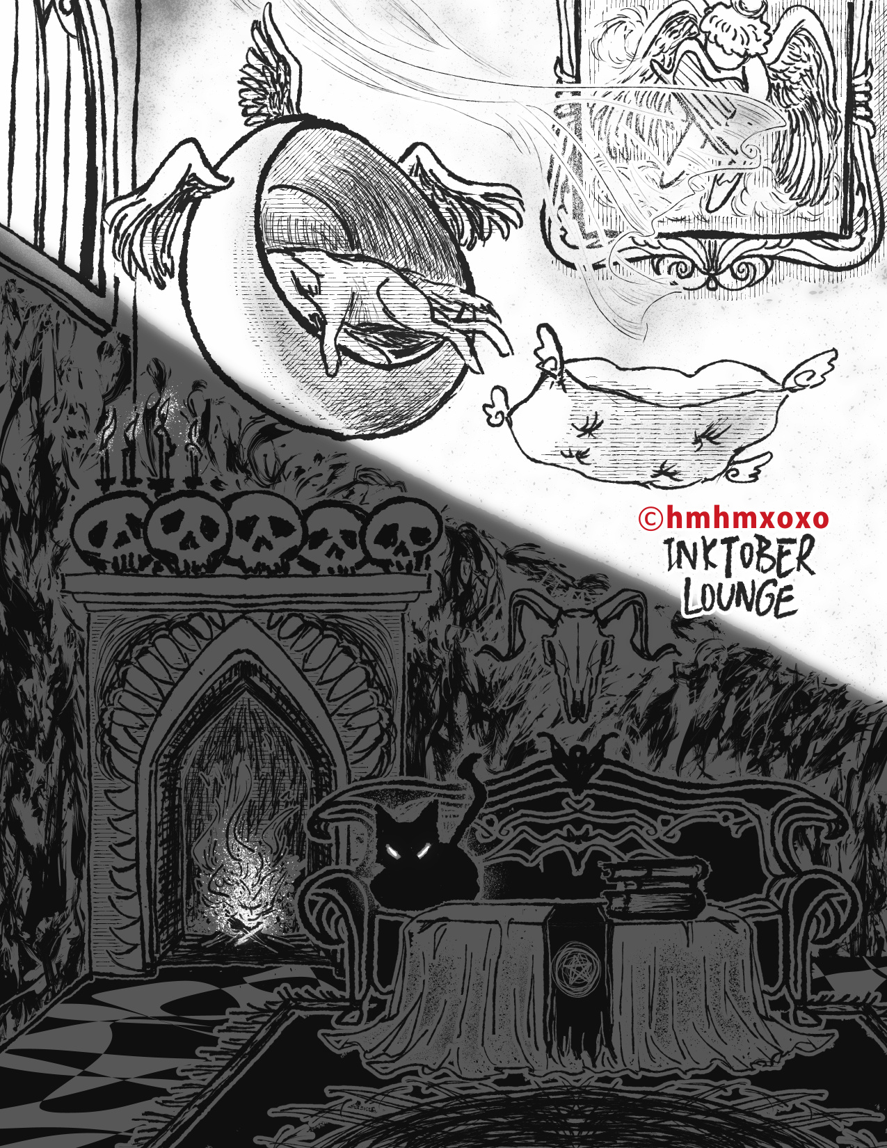 Symbiosis (Inktober Series) — 04 Original ink submission